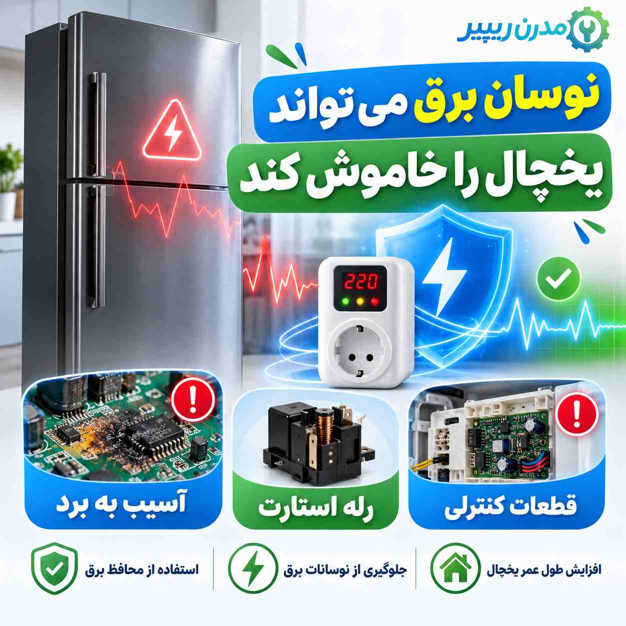 نفش نوسان در خاموشی یخچال
