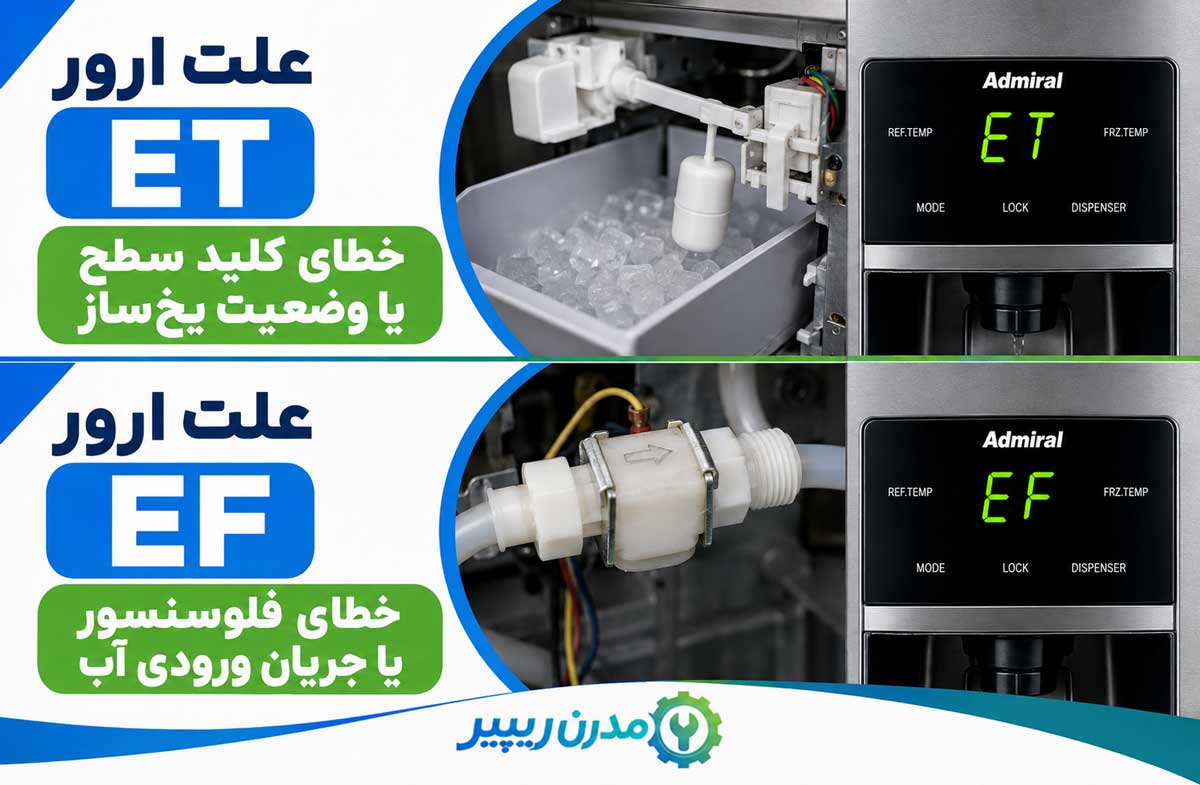 علت ارور ET یخچال آدمیرال