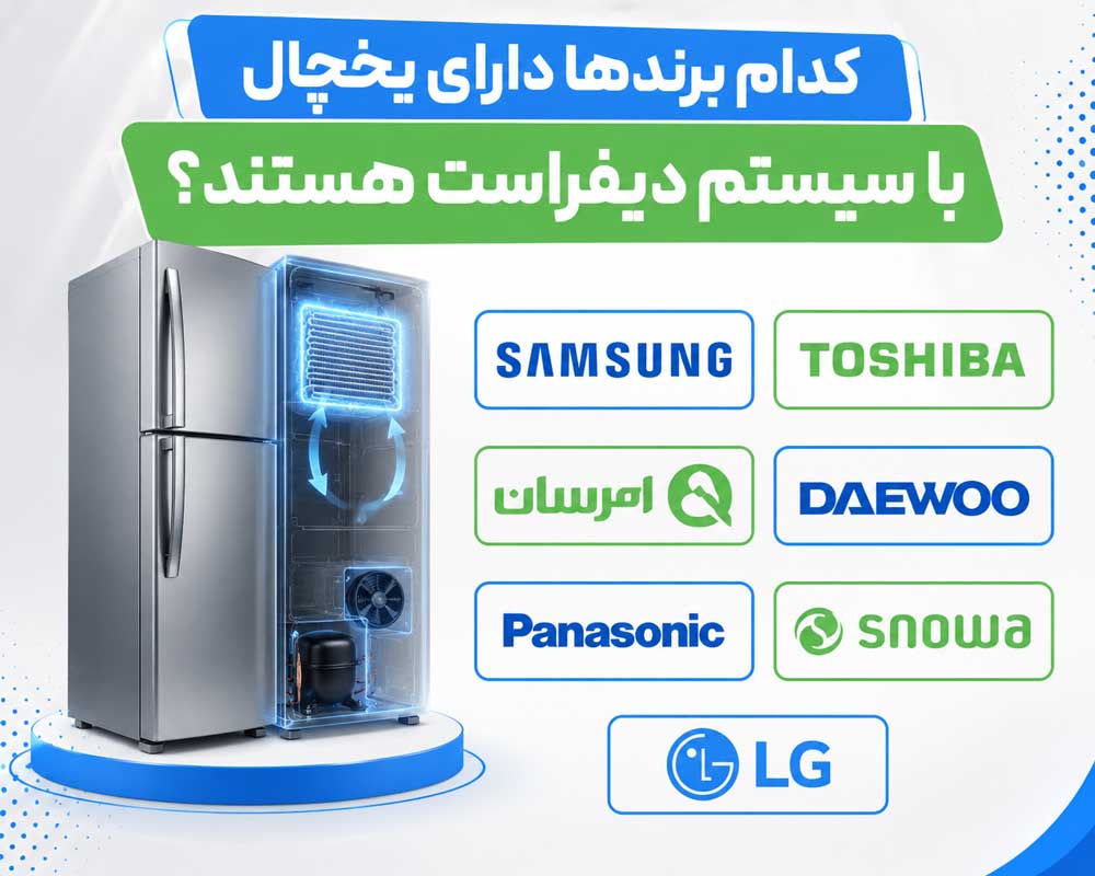 کدام برندها دارای یخچال با سیستم دیفراست هستند؟