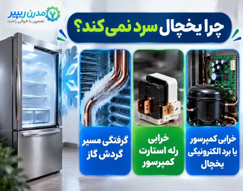 چرا یخچال سرد نمی کنه؟