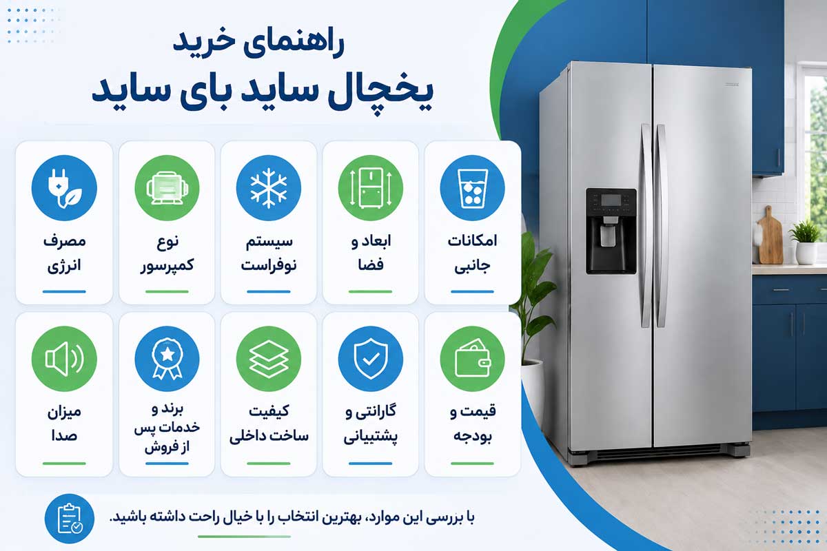 راهنمای خرید یخچال ساید بای ساید